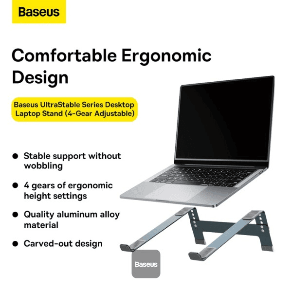 Baseus Ultra-Stable Series Desktop Laptop Stand( 4 gear adjustable)